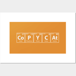 Copycat (Co-P-Y-C-At) Periodic Elements Spelling Posters and Art